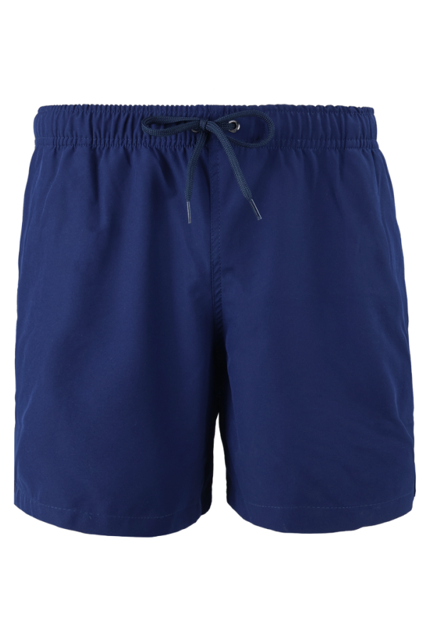 Bañador Liso Color Azul Marino Con Bolsas Elástico Ajustable Para Hombre